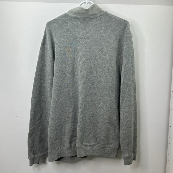 Tommy Bahama Relax Gray Quarter Zip Sweatshirt Pullover Men's XL - Picture 2 of 10